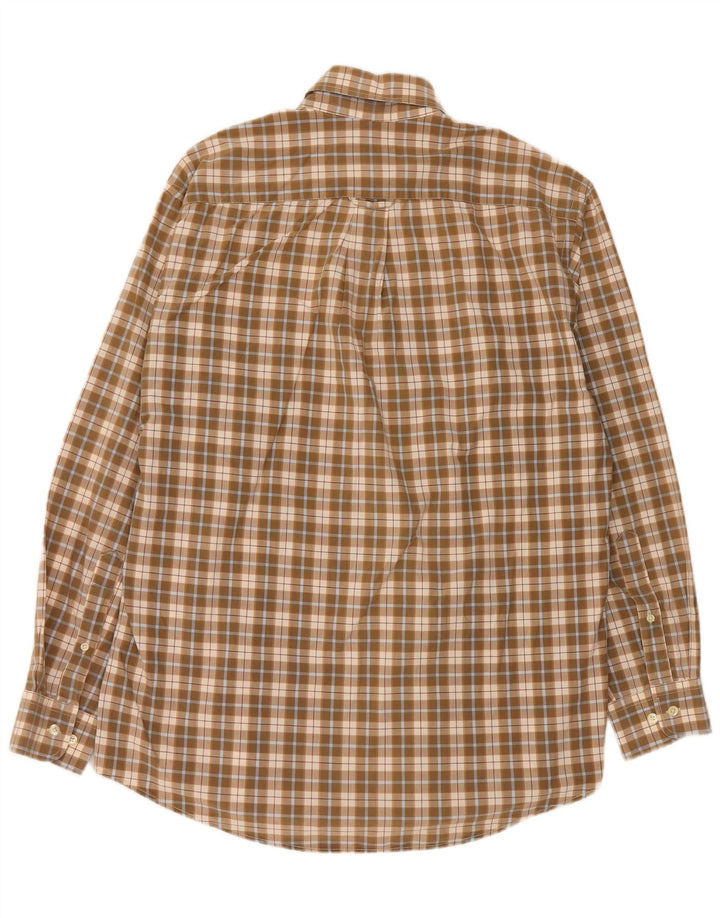 GANT Camicia da uomo in cotone a quadri beige medio