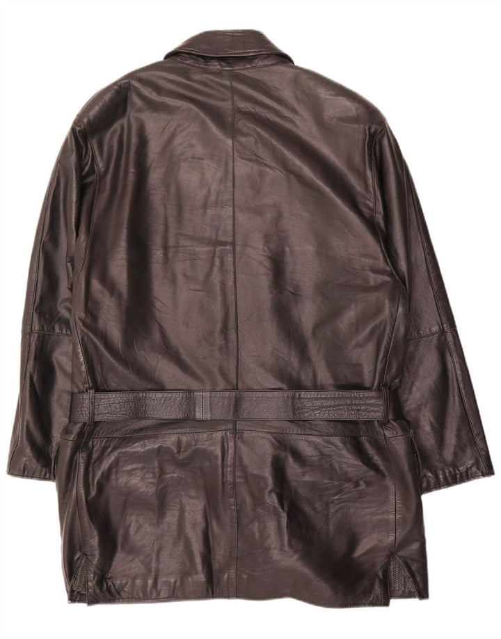 Cappotto in pelle da uomo Michel IT 48 medio nero