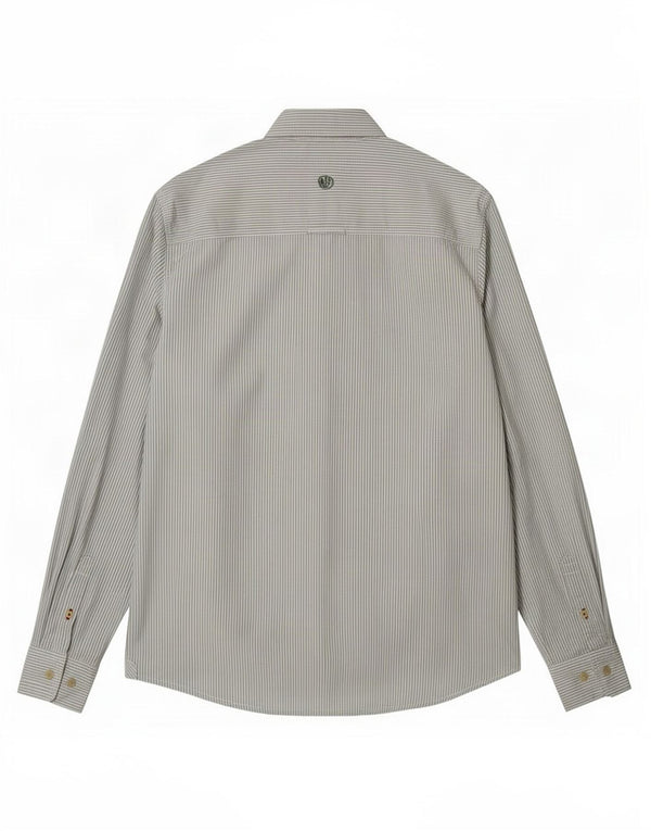 Camicia da uomo dal taglio classico Fat Face, cotone a righe grandi blu