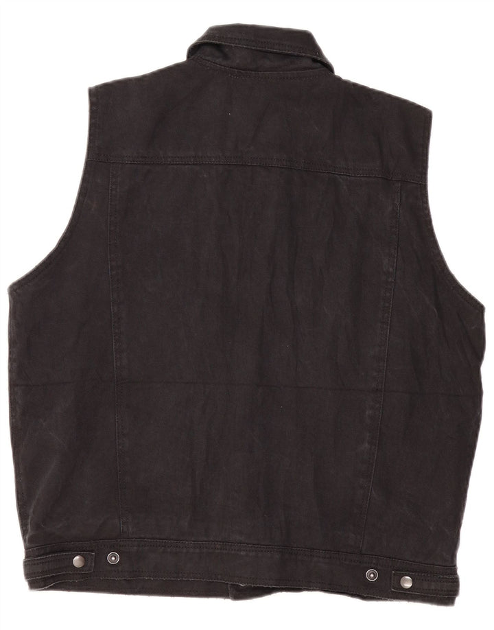 Gilet di jeans vintage da uomo UK 40 grande nero