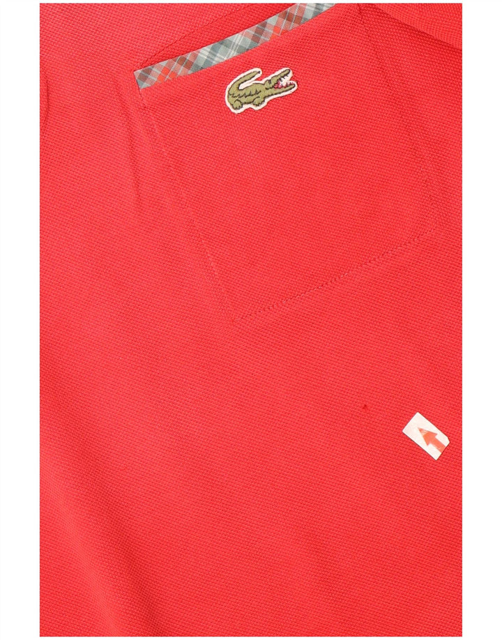 Polo da uomo Lacoste taglia 5 grande in cotone rosso