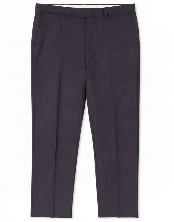 Pantaloni da abito su misura da uomo Marks & Spencer W36 L31 gessato blu navy