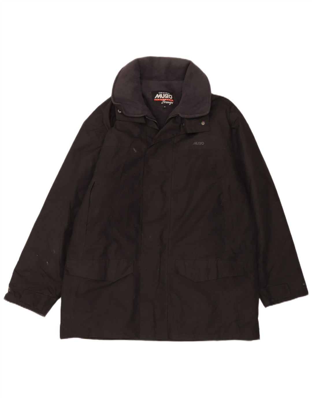 Giacca parka da uomo con cappuccio Musto UK 38 poliestere nero medio