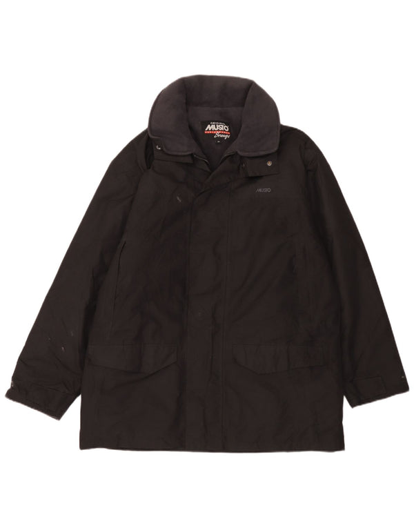 Giacca parka da uomo con cappuccio Musto UK 38 poliestere nero medio