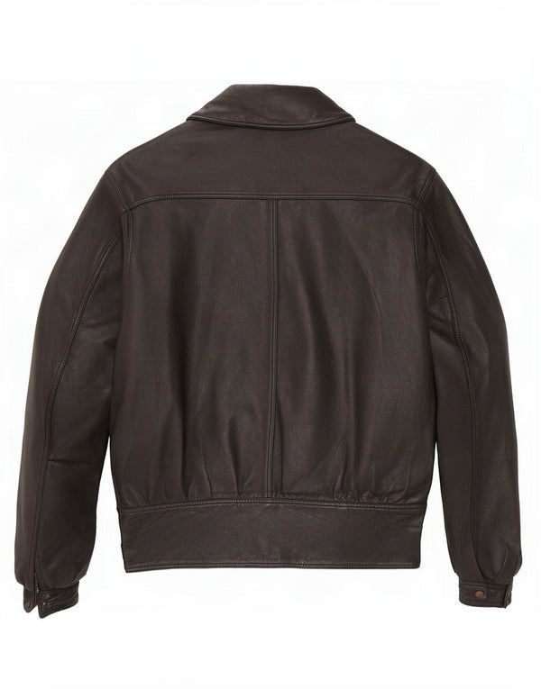 Giacca in pelle vintage da uomo UK 42 XL nera