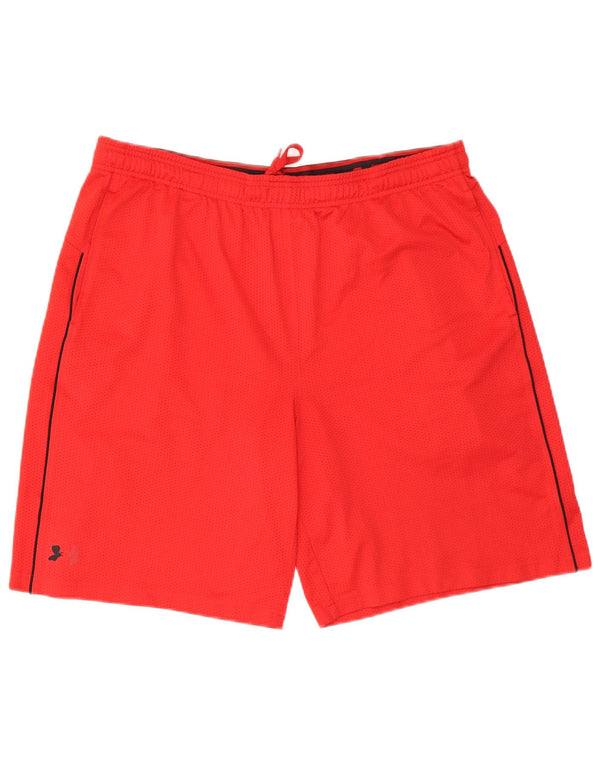 Pantaloncini sportivi Under Armour da uomo Heat Gear vestibilità ampia XL rosso poliestere