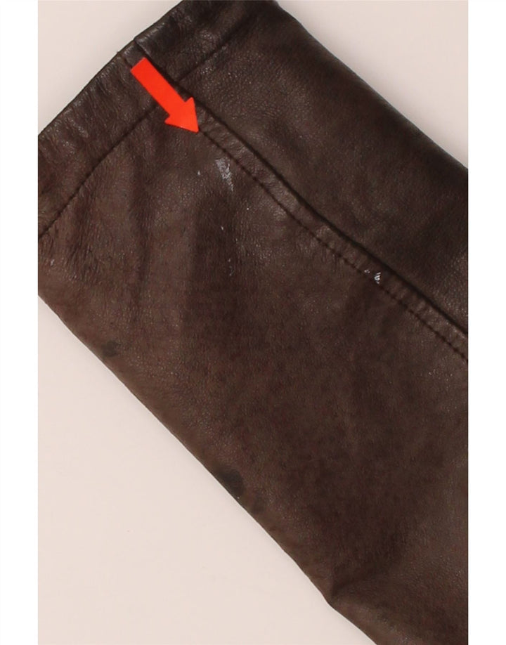 H.I.S Womens Leather Jacket EU 36 Small Brown Leather Vintage H.I.S and Second-Hand H.I.S from Messina Hembry 