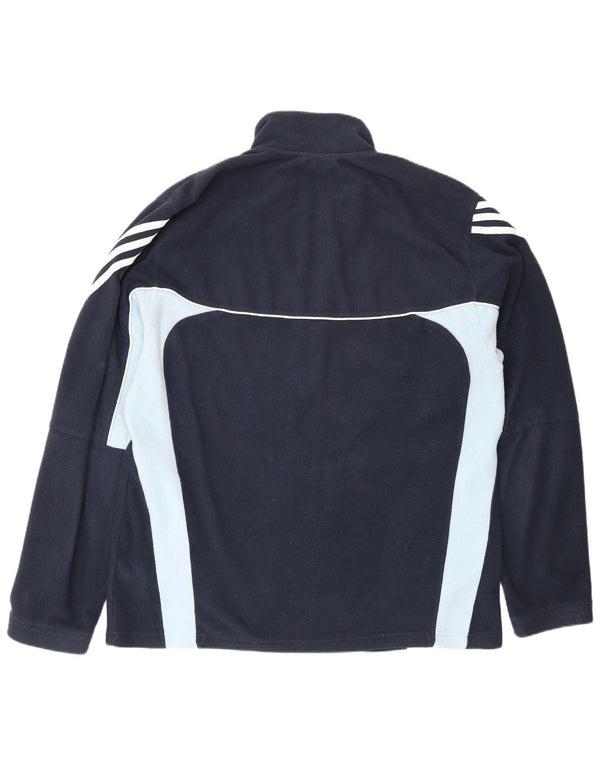 Giacca in pile Adidas Climawarm da uomo XL in poliestere color block blu navy