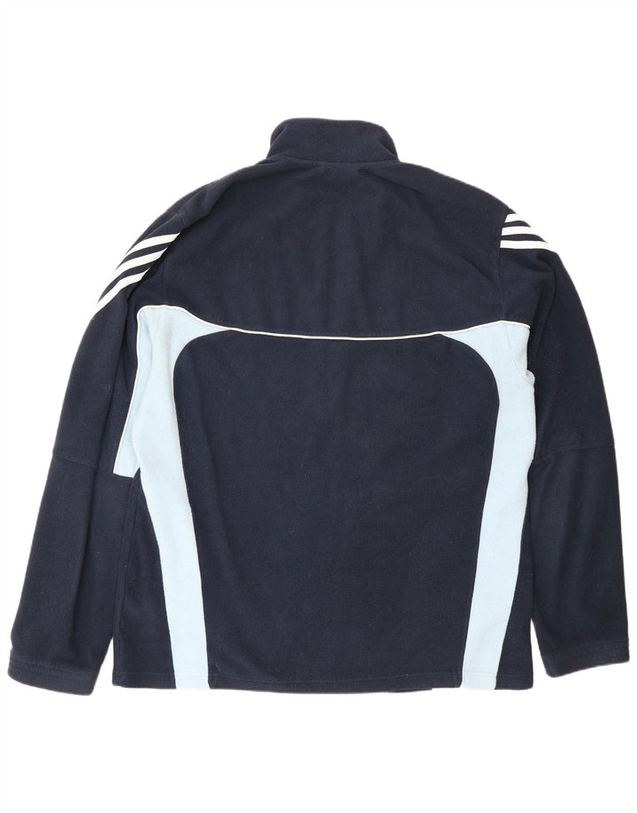 Giacca in pile Adidas Climawarm da uomo XL in poliestere color block blu navy