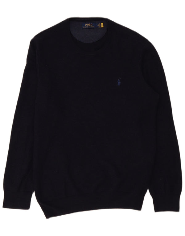 Polo Ralph Lauren Maglione girocollo da uomo in cotone blu navy medio
