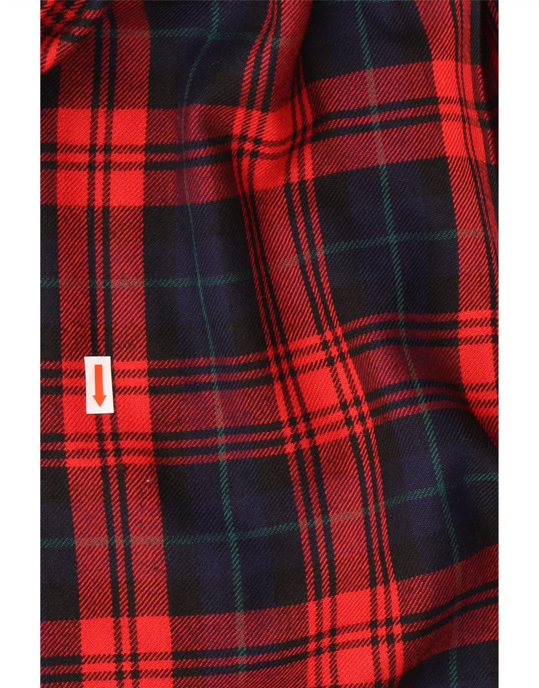 Gonna a pieghe vintage da donna a coltello IT 42 Media W28 Lana vergine a quadri rossi