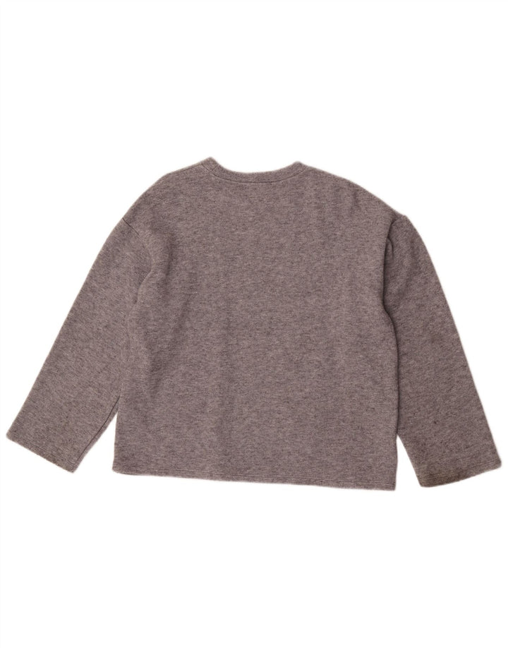 Top Zara da donna oversize a maniche lunghe UK 10 piccolo in viscosa grigia