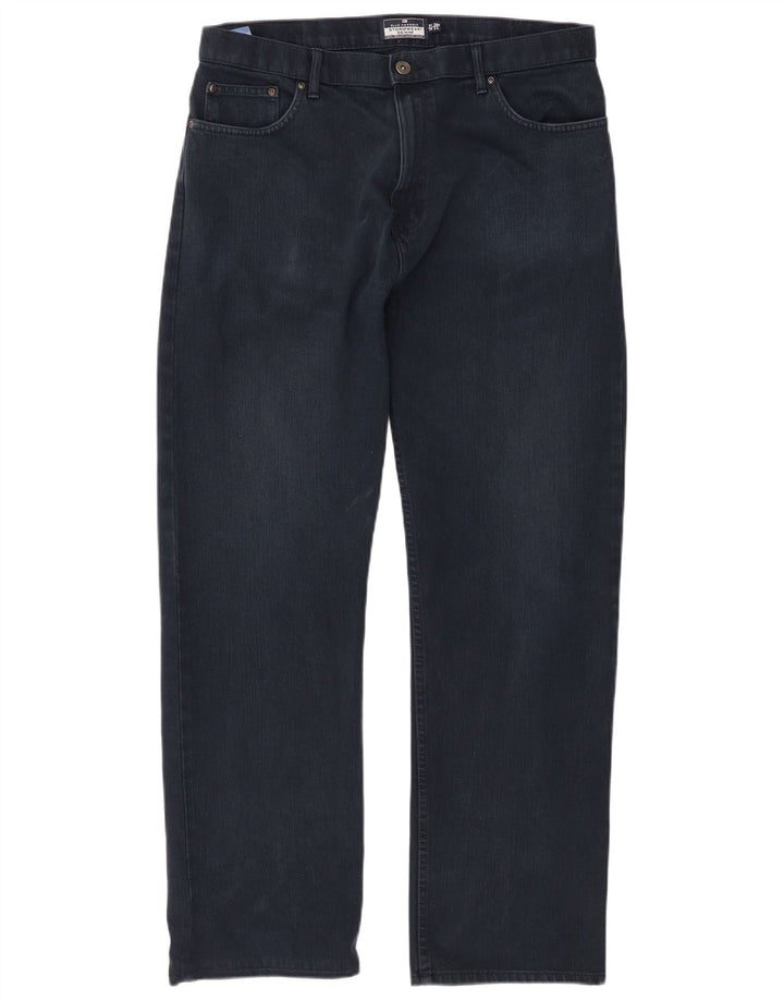 Jeans dritti da uomo Marks & Spencer Blue Harbour W36 L31 cotone blu navy