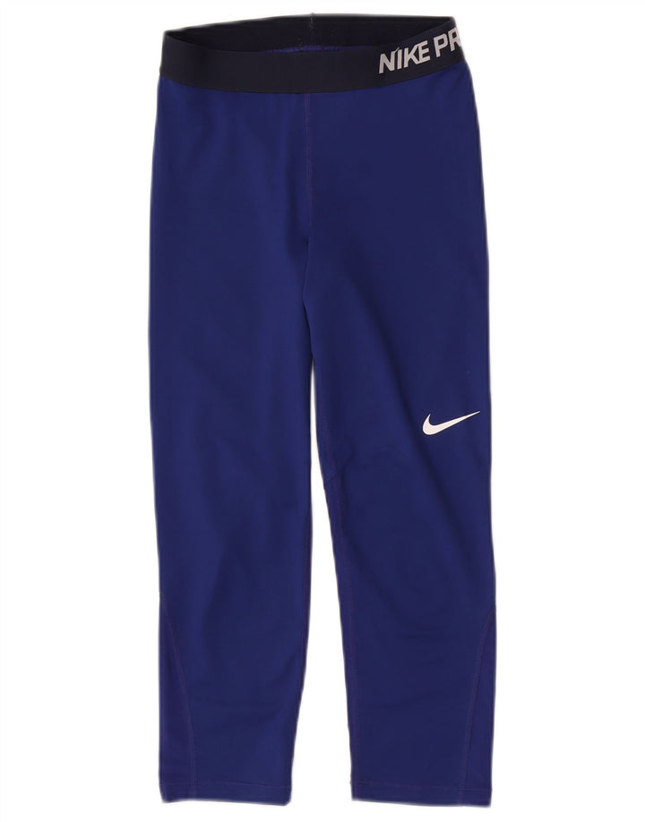 Leggings Nike Dri Fit Capri da donna UK 10 piccoli blu
