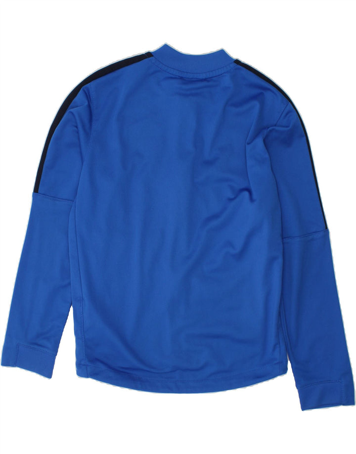 NIKE Boys Dri Fit Graphic Tracksuit Top Jacket 8-9 Years Small Blue Vintage Nike and Second-Hand Nike from Messina Hembry 