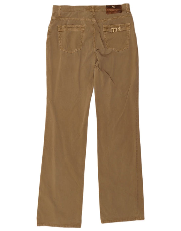 Pantaloni Casual Bootcut Donna Trussardi IT 46 Large W30 L32 Cotone Kaki