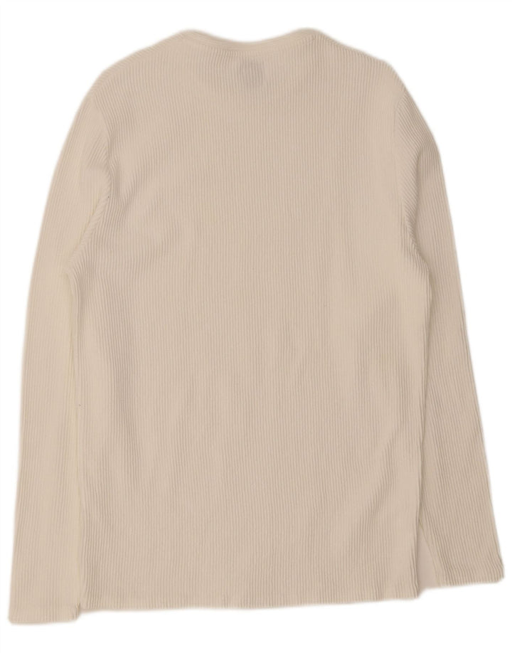 Top Zara da uomo a maniche lunghe grande bianco