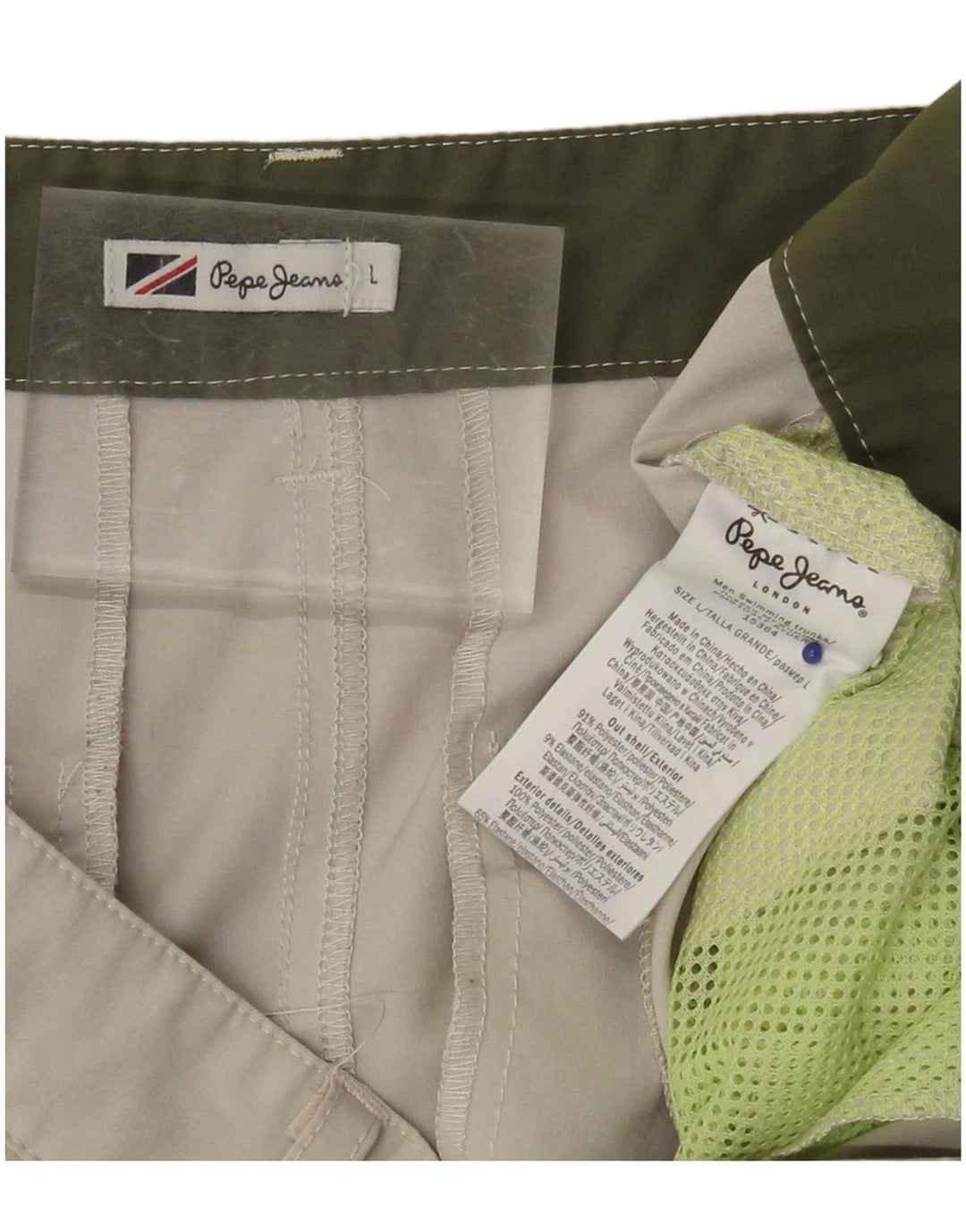 Pantaloncini chino da donna PEPE JEANS grandi W34 poliestere beige