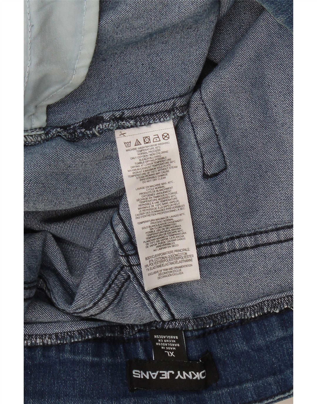 DKNY Womens Denim Shorts XL W38  Blue Cotton