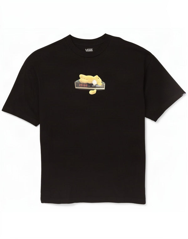 T-shirt grafica da uomo vestibilità ampia Vans XL in cotone nero