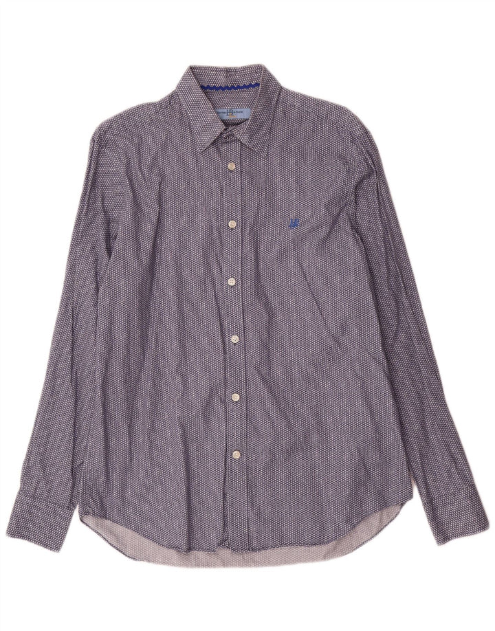 Camicia da uomo Harmont & Blaine grande cotone geometrico blu