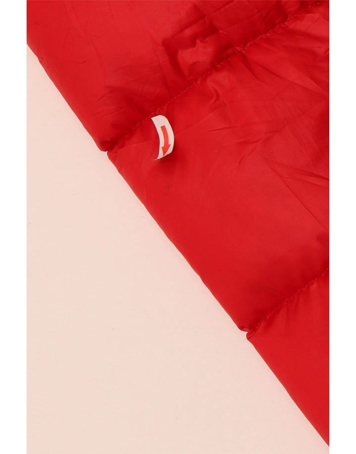 Giacca imbottita con cappuccio da donna Calvin Klein Jeans UK 14 poliestere rosso medio
