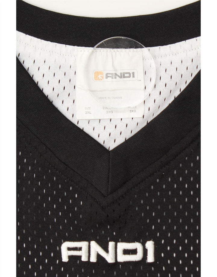 Canotta grafica da uomo And1 Top 3XL poliestere nero