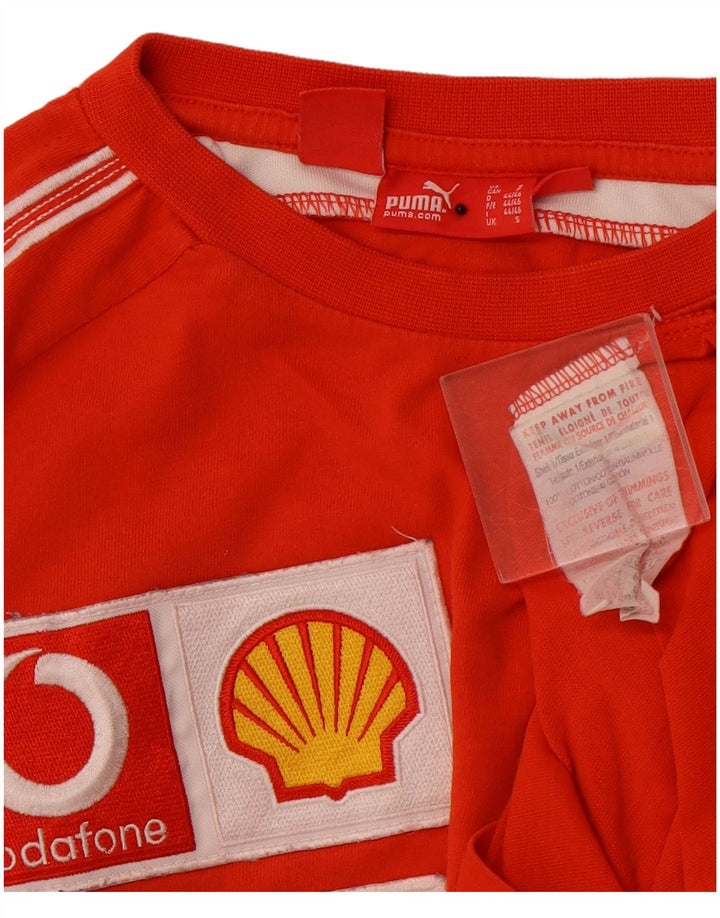 PUMA T-shirt grafica Ferrari da uomo, piccola, in cotone color block rosso