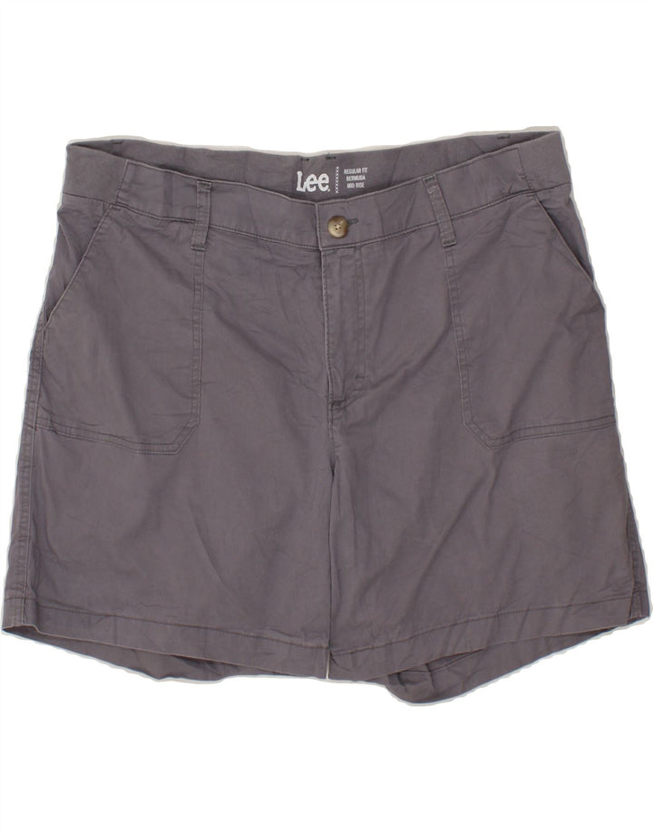 LEE Womens Bermuda Regular Fit Mid Rise Bermuda Shorts US 18 2XL W38  Grey Vintage Lee and Second-Hand Lee from Messina Hembry 