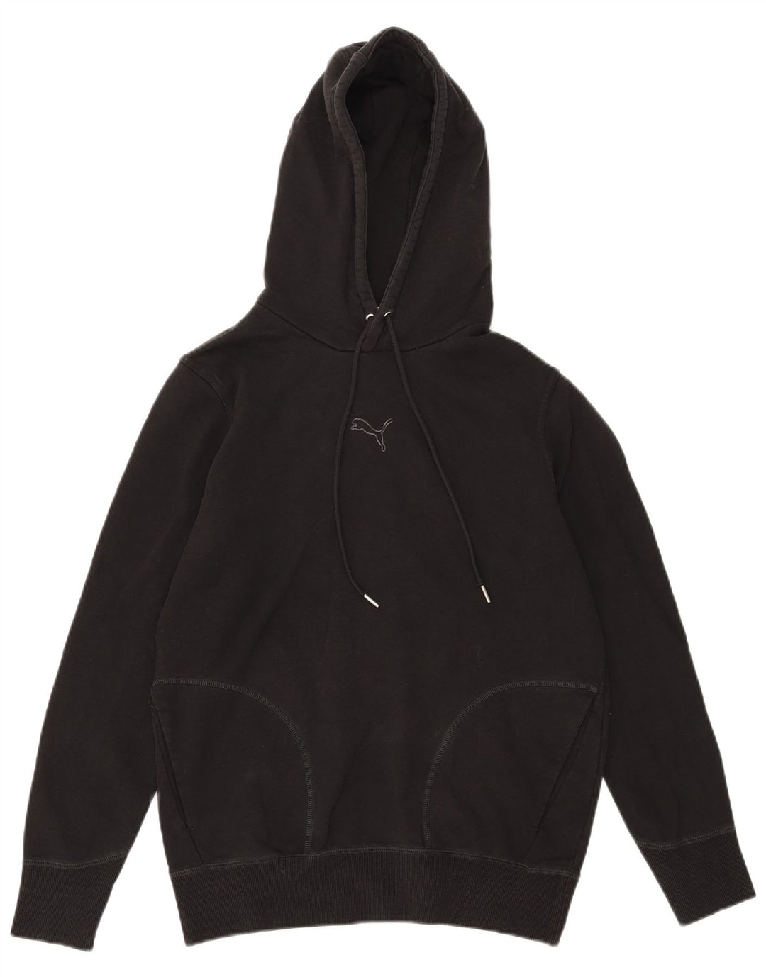 Felpa con cappuccio da uomo Puma Small in cotone nero