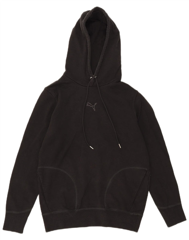 Felpa con cappuccio da uomo Puma Small in cotone nero