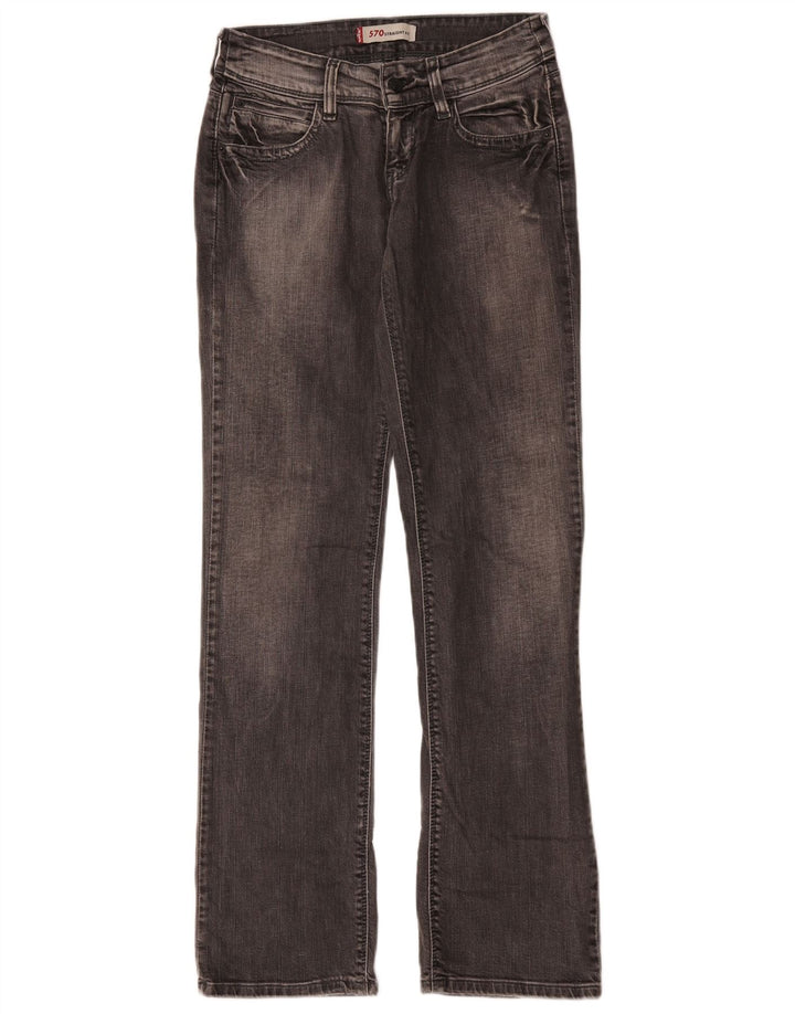 Jeans dritti 570 da donna Levi's W28 L31 cotone grigio