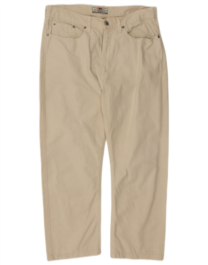 LEVI'S Pantaloni corti dritti da uomo 458 W34 L24 Cotone beige