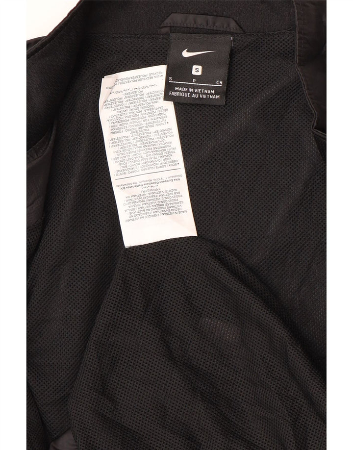 Giacca antipioggia grafica Nike da uomo piccola in poliestere nero