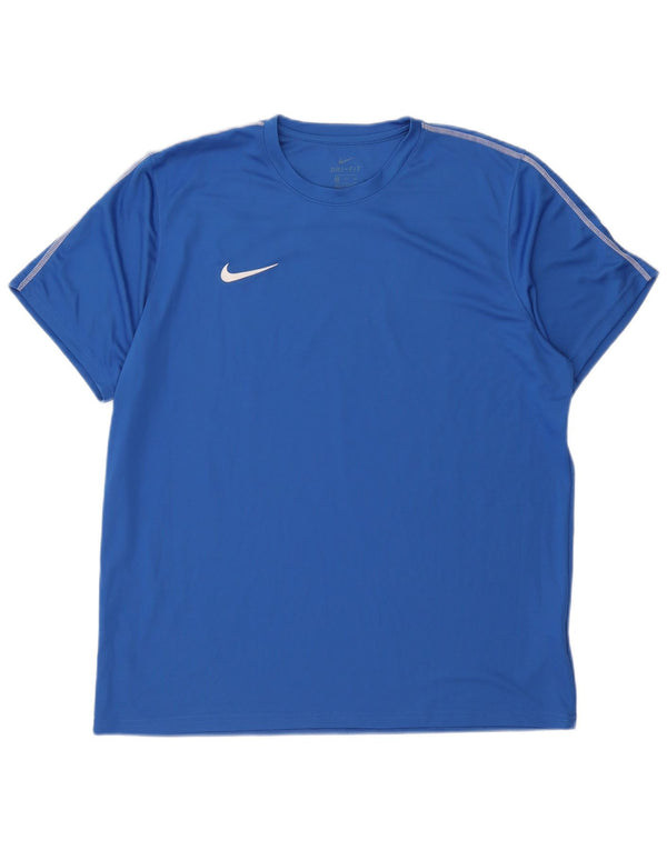 T-shirt Nike Dri Fit da uomo Top 2XL blu poliestere