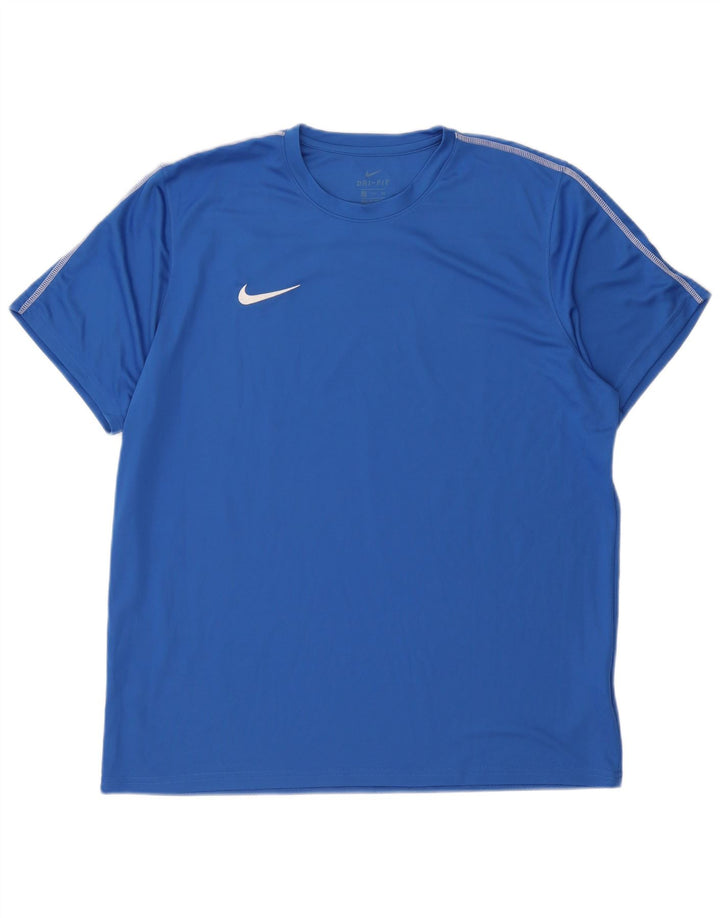 T-shirt Nike Dri Fit da uomo Top 2XL blu poliestere