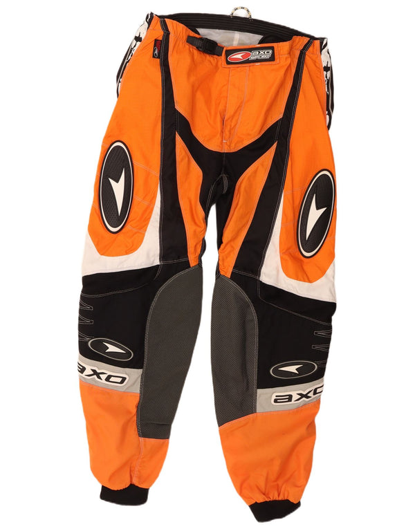 Pantaloni da moto da corsa grafici da uomo AXO EU 54 2XL W38 L30 Orange Colourblock