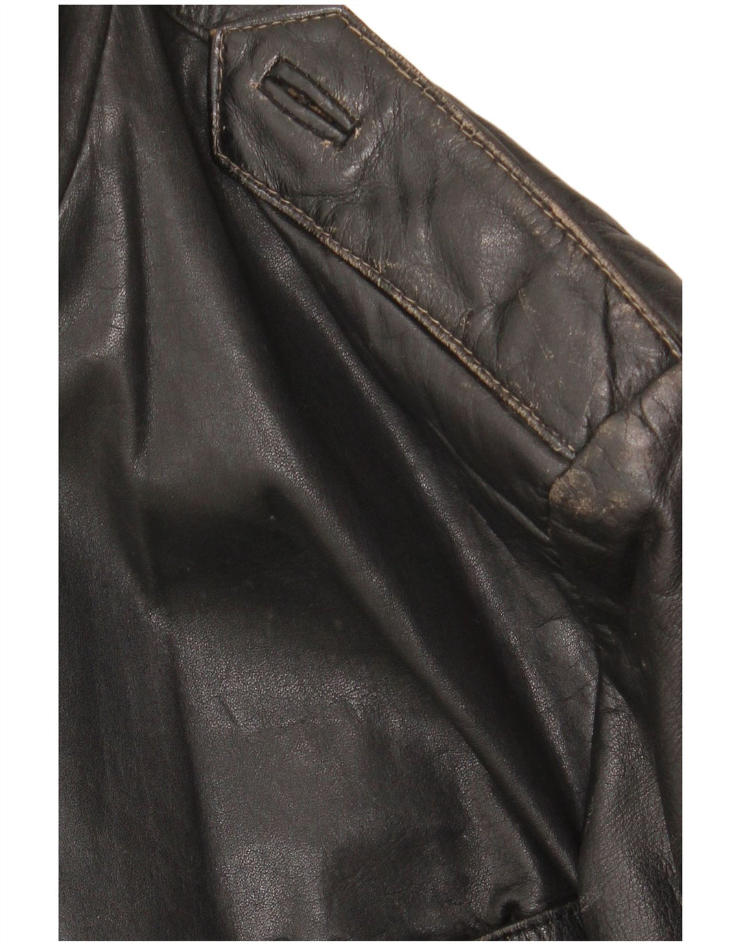 Giacca in pelle vintage da uomo UK 42 XL in pelle nera