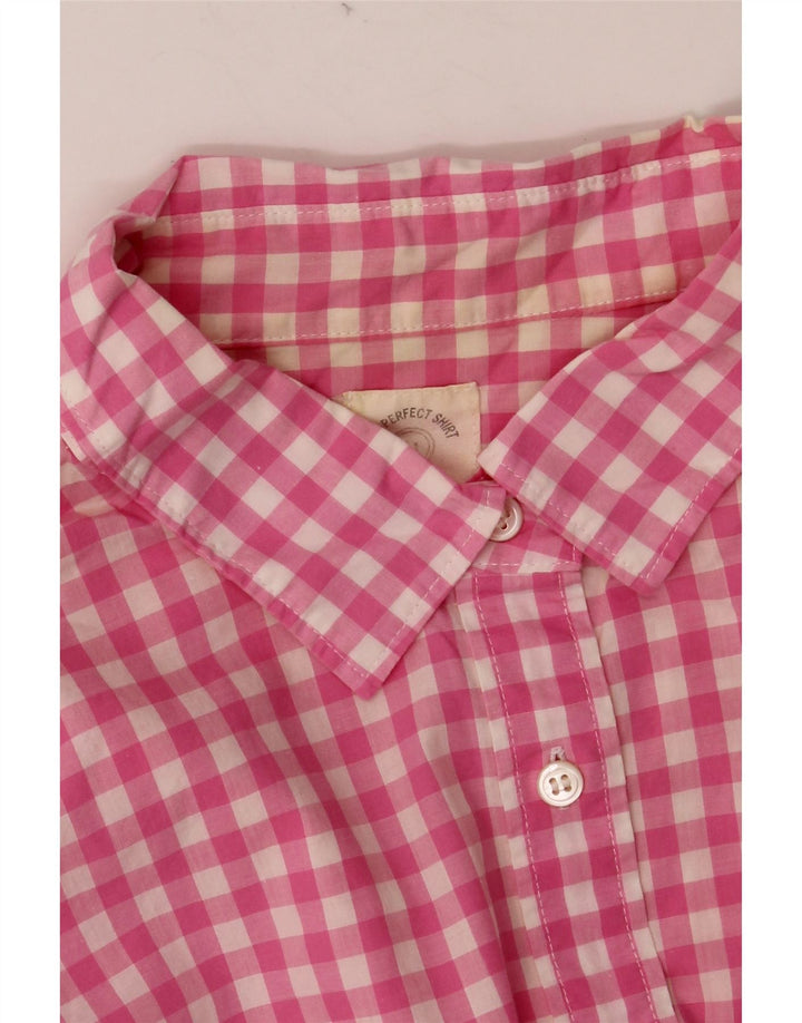Camicia da donna J. CREW UK 14 a quadretti rosa medio