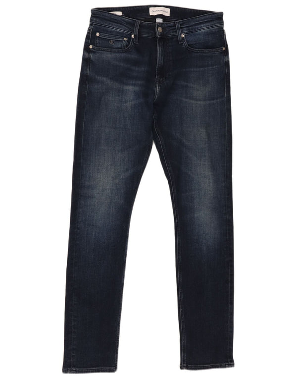Jeans skinny da uomo Calvin Klein W31 L32 cotone blu navy