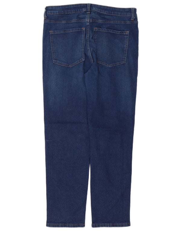 Jeans dritti da donna Marks & Spencer UK 16 Large W34 L28 Blu navy