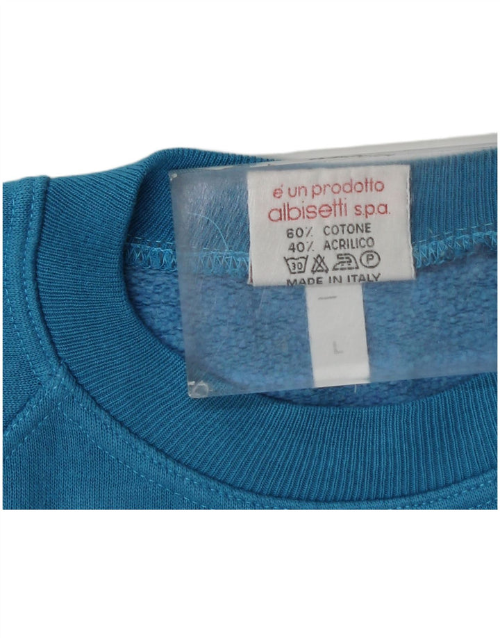 Felpa grafica da uomo Parmalat, maglione grande, cotone blu