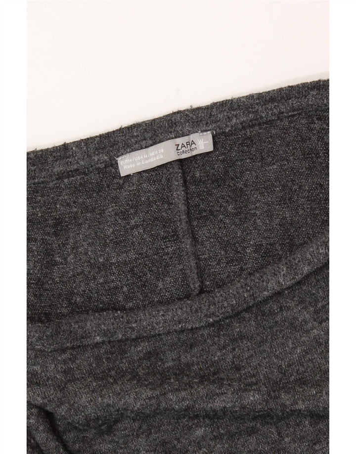 Top Zara da donna a maniche lunghe UK 12 grigio medio chiazzato