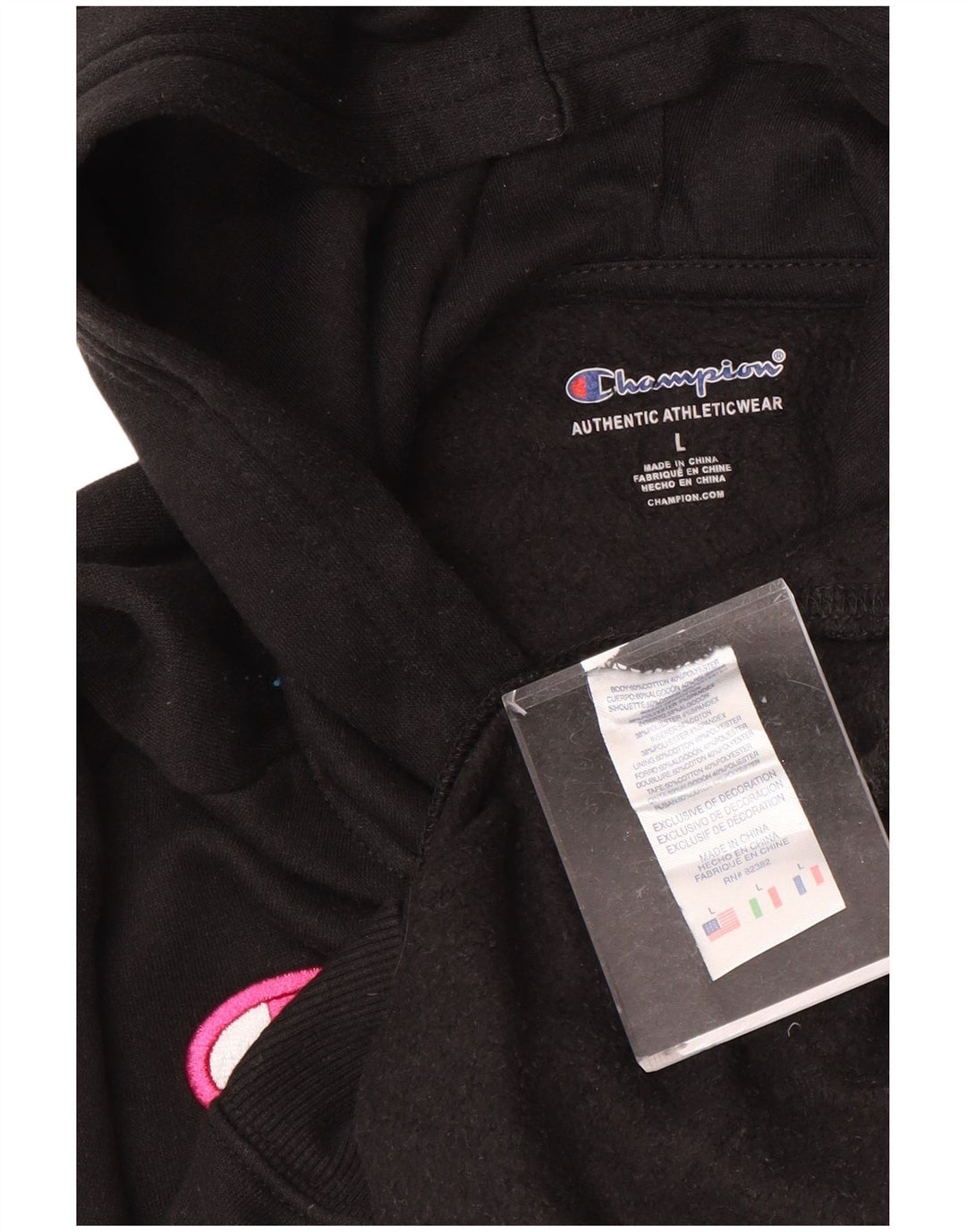 Maglione con cappuccio grafico per ragazze CHAMPION 11-12 anni grande nero