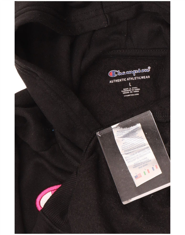 Maglione con cappuccio grafico per ragazze CHAMPION 11-12 anni grande nero