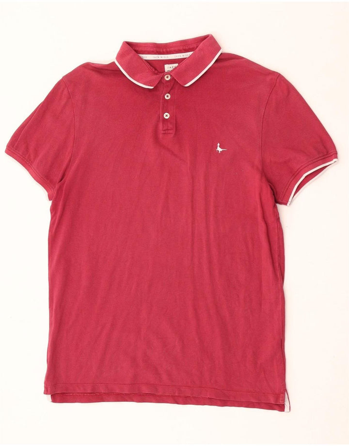 Polo da uomo Jack Wills grande in cotone bordeaux