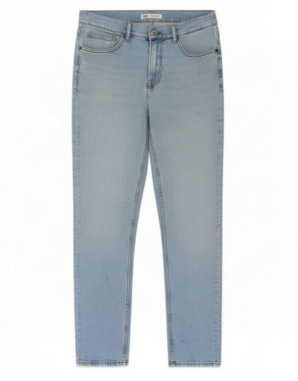 Jeans slim da uomo Zara EU 42 Large W32 L30 Blu