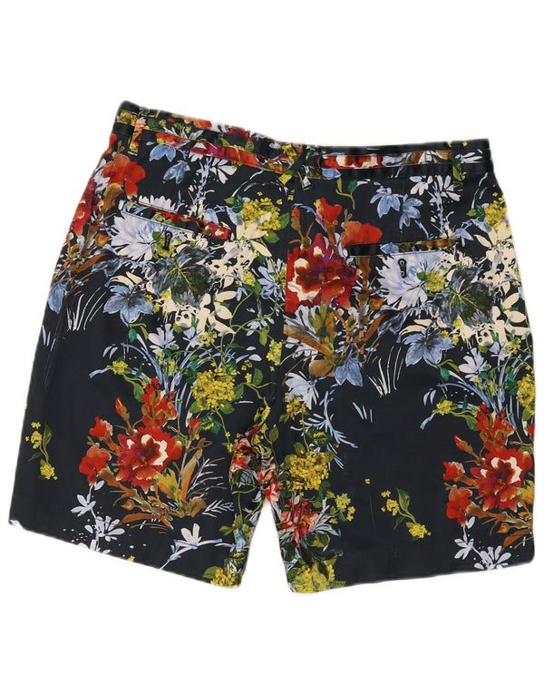 Pantaloncini chino hawaiani da uomo Zara EU 42 Large W32 floreale multicolore
