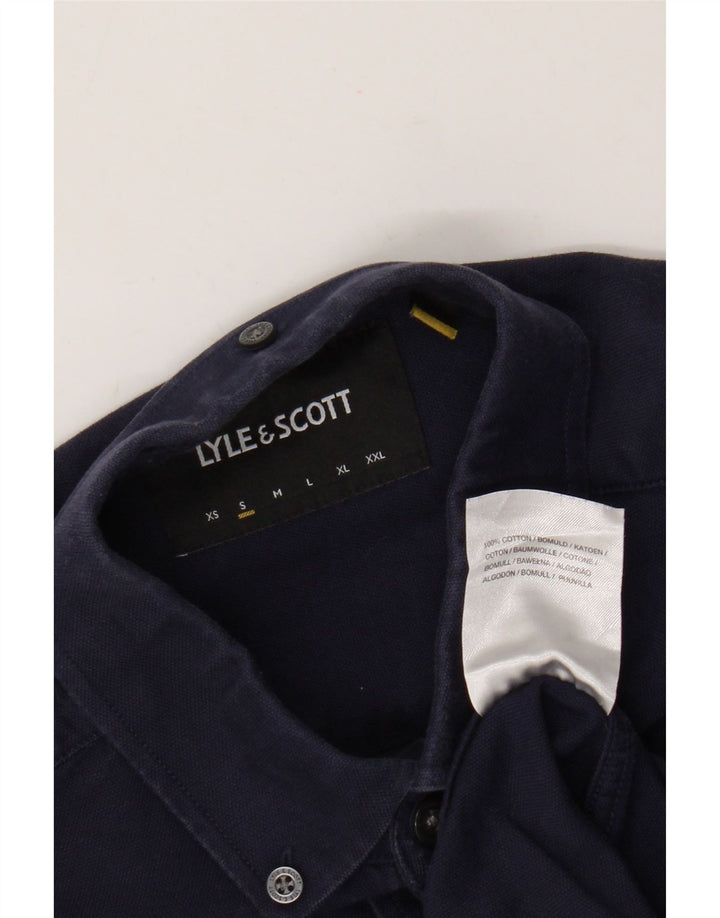 Camicia da uomo Lyle & Scott piccola in cotone blu navy