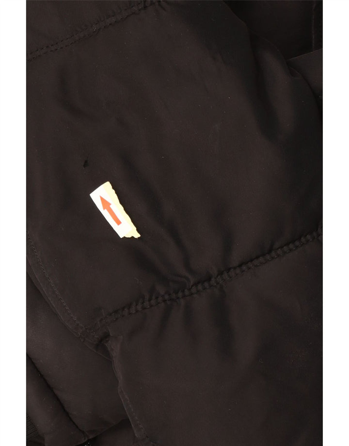 Cappotto imbottito con cappuccio da uomo Zara UK 36 piccolo poliestere nero